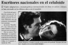 Escritores nacionales eb celuloide.