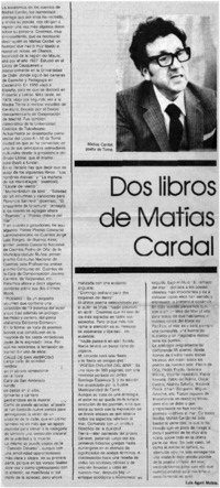 Dos libros de Matías Cardal