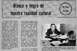 Blanco y negro de nuestra realidad cultural