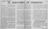El ensayismo de Unamuno