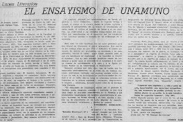 El ensayismo de Unamuno