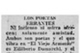 Los Poetas errantes