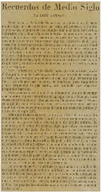 Recuerdos de medio siglo