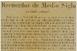 Recuerdos de medio siglo