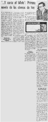 Y corría el billete": primera novela de los obreros de hoy