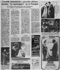 Encanto renacentista y picardía chilena muestra "La mandrágora" en ell Petropol.