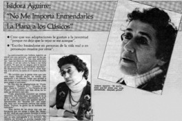 No me importa enmendarles la plana a los clásicos".