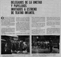 Delegados de la UNCTAD y papeleros invitados a estreno de teatro infantil.