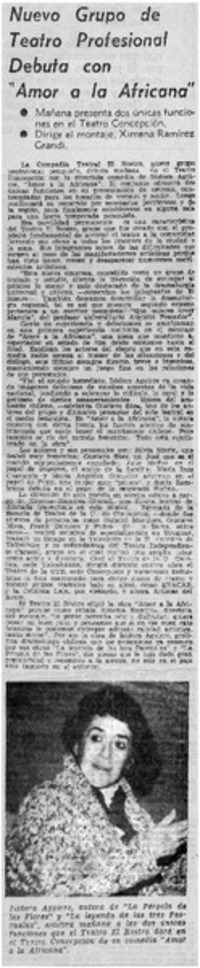 Nuevo grupo de teatro profesional debuta con "amor a la africana".