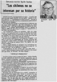 Los Chilenos no es interesan por su historia".