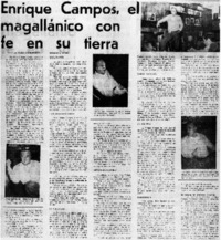 Enrique Campos, el magallánico con fe en su tierra