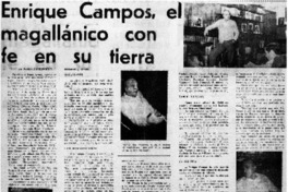 Enrique Campos, el magallánico con fe en su tierra