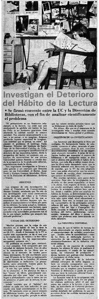 Investigan el deterioro del hábito de la lectura.