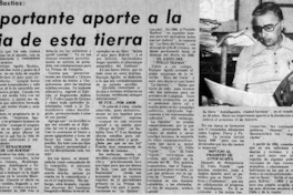 Un importante aporte a la historia de esta tierra.