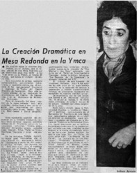 La Creación dramática en mesa redonda en la Ymca.