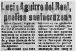 Lucía Aguirre del Real, poetisa santacruzana.
