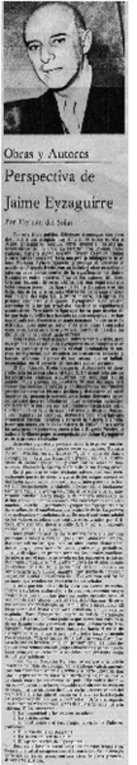 Perspectiva de Jaime Eyzaguirre