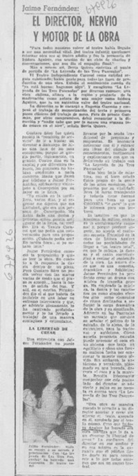 El director, nervio y motor de la obra.