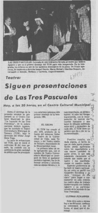 Siguen presentaciones de las tres pascualas.
