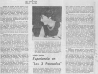 Experiencia en "Las 3 pascualas"