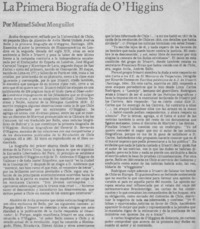 La Primera biografía de O'Higgins