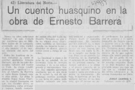 Un cuento huasquino en la obra de Ernesto Barrera