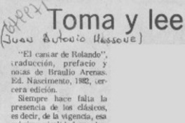 Toma y lee
