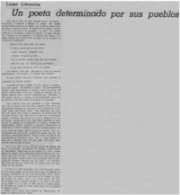 Un poeta determinado por sus pueblos