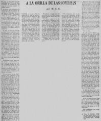 A la orilla de la sombra