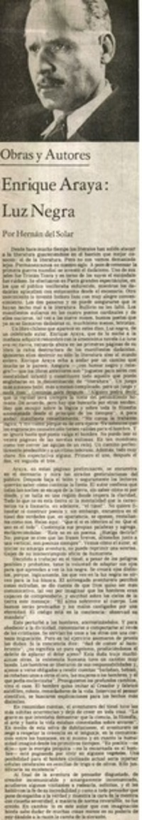 Enrique Araya: luz negra