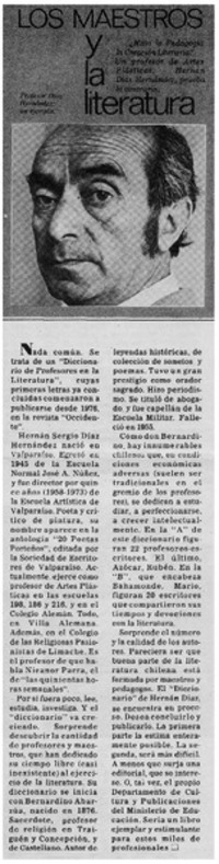 Los Maestros y la literatura.