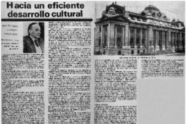 Hacia un eficiente desarrollo cultural.