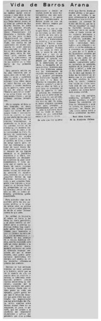 Vida de Barros Arana