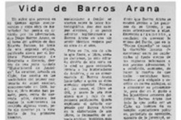 Vida de Barros Arana