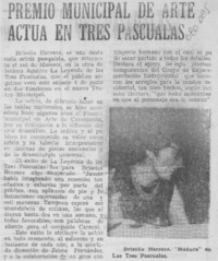 Premio municipal de arte actúa en tres pascualas.