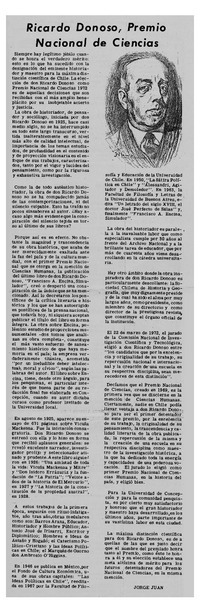 Ricardo Donoso, premio nacioanl de ciencias