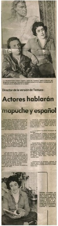 Actores hablarán mapuche : [entrevista]