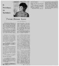 Teresa Donoso Loero : [Entrevista]