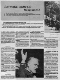 Enrique campos Menéndez [entrevista]