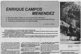 Enrique campos Menéndez [entrevista]