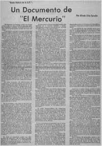 Un Documento de "El Mercurio"