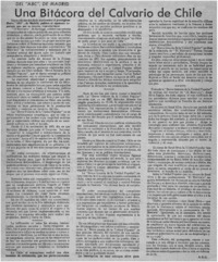 Una Bitácora del calvario de Chile