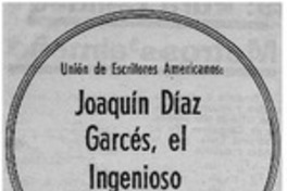 Joaquín Díaz Garcés, el ingenioso Angel Pino.