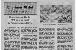 El Primer 18 de Chile nuevo.