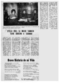 Stella Díaz: la mujer también tiene derecho a escribir : [Entrevista]