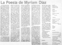 La Poesía de Myriam Díaz