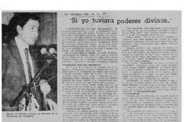 Si yo tuviera poderes divinos".