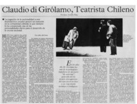Claudio di Girolamo, teatrista chileno.