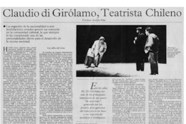 Claudio di Girolamo, teatrista chileno.