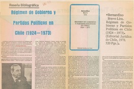 Régimen de gobierno y partidos políticos en Chile (1924-1973)